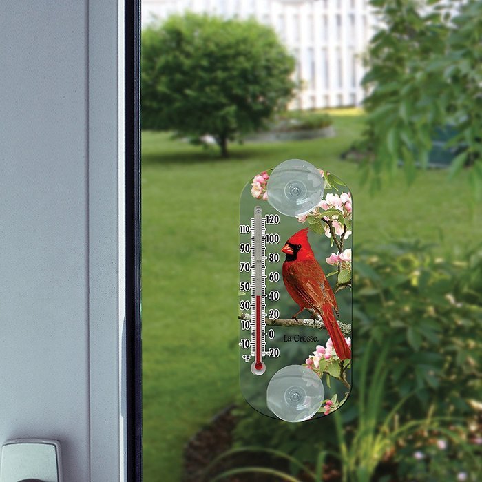 LaCrosse 204-1081 Traditional Thermometer with Cardinal Design, 8"