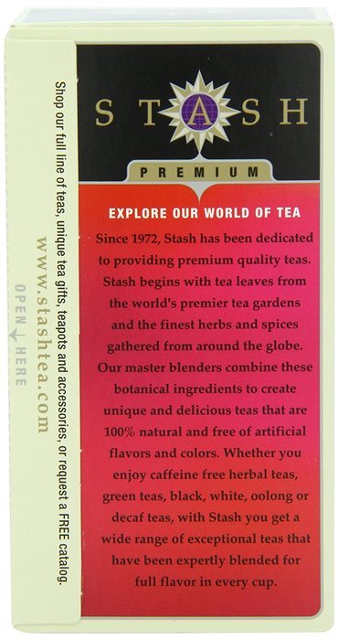 Stash Tea Decaf English Breakfast Tea, 18 Count Tea Bags in Foil (Pack of 6) N27