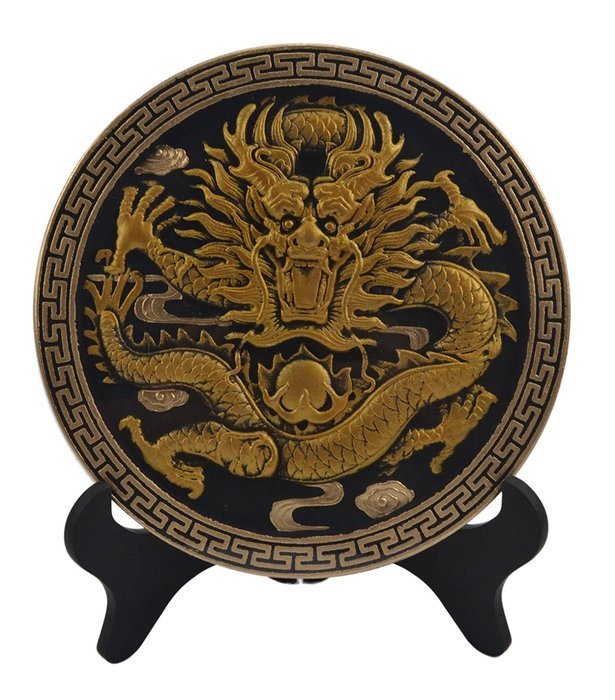 Chinese Style/Characters Charcoal Home Decor Decorative Plate Festival Wedding Business Gift (1)