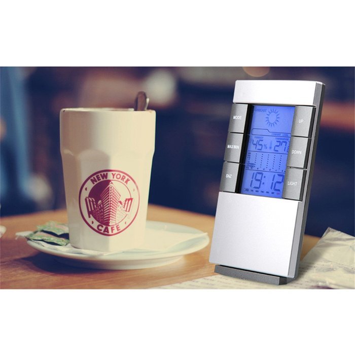 PowerLead Cwf PCF001 Wireless Weather Monitor Clocks with Remote Sensor Color Cobblestone Weather Station Support... N6