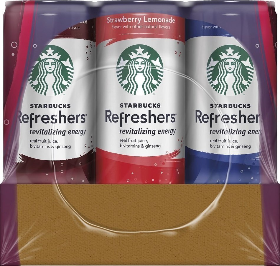 Starbucks Refreshers, 4 Flavor Variety Pack, 12 Ounce Slim Cans, 12 Pack N13