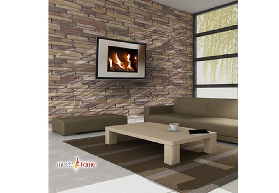 Moda Flame Rio Wall Mounted Ethanol Fireplace N2
