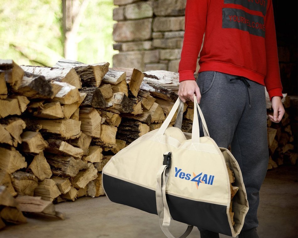 Yes4All InfiDeals Best Wood Bag - Premium Quality Firewood Carrier with Durable Material - &sup2;0SMJR N4