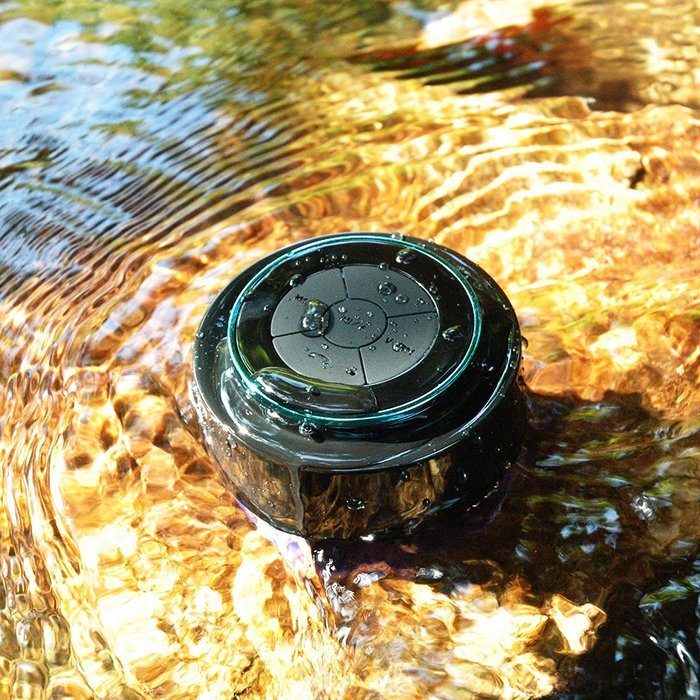 KONG KIM IPX7 100% Waterproof & Dust-proof Floating Bluetooth Shower Speaker - Compatible with all Bluetooth devices... N29