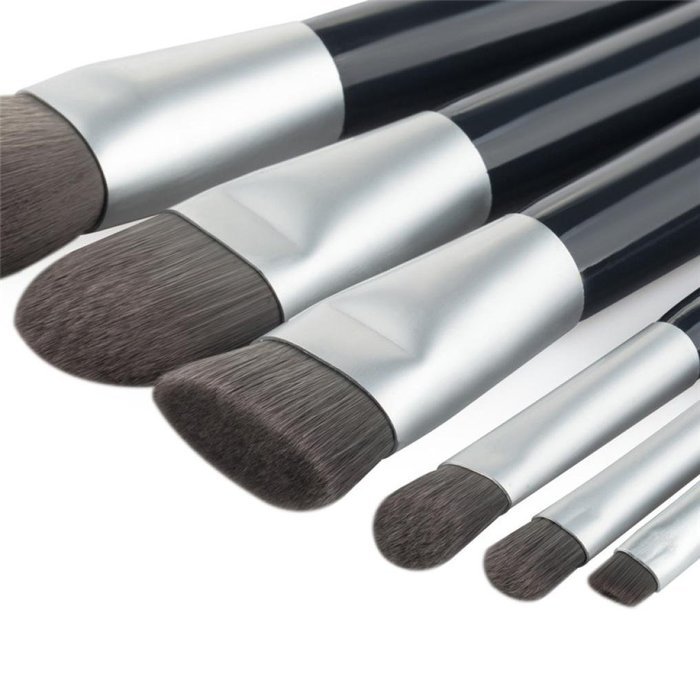 Mikey Store Makeup Brushes Set Fondation Eyeshadow Cosmetic Tool with Leather (8pc Gold) N13
