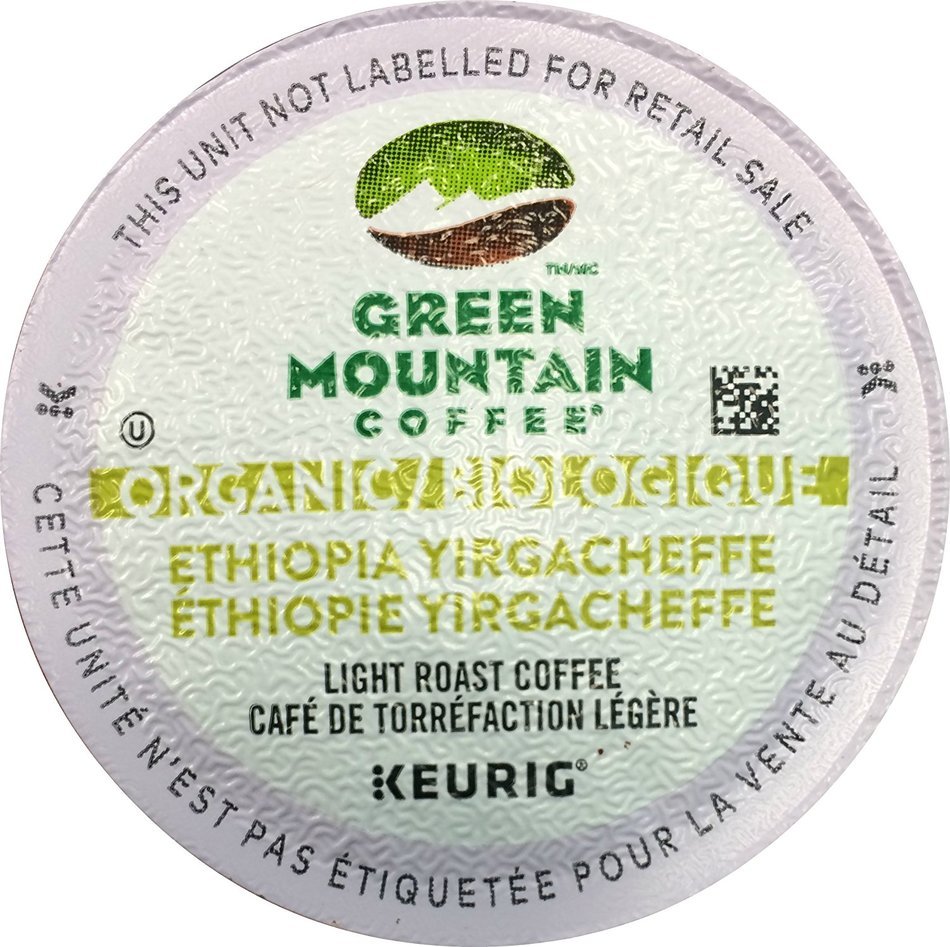 Green Mountain Organic Ethiopia Yirgacheffe (16 K-Cup Pods) for Keurig Brewers