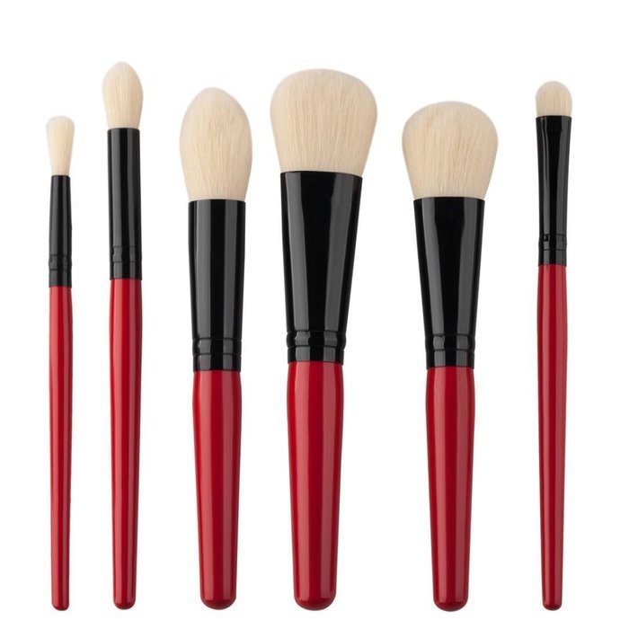 Mikey Store Makeup Brushes Set Fondation Eyeshadow Cosmetic Tool with Leather (8pc Gold) N18