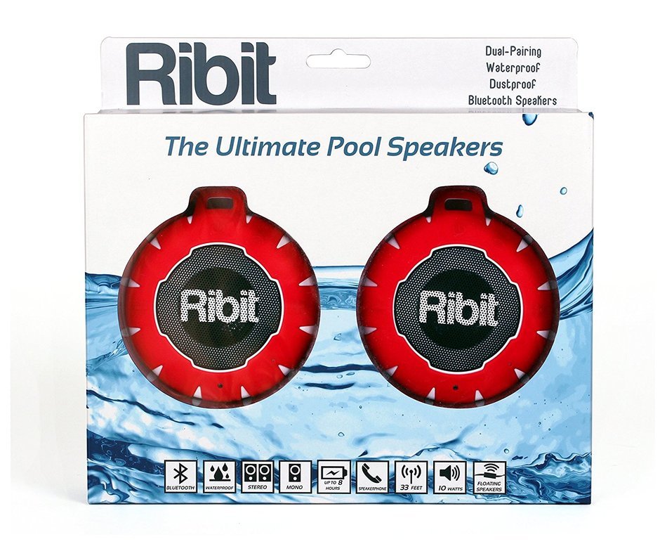 Ribit&trade; Red Waterproof Bluetooth Speakers - IPX7 Outdoor Wireless Speakers - Best Bluetooth Speakers for Pool and... N6