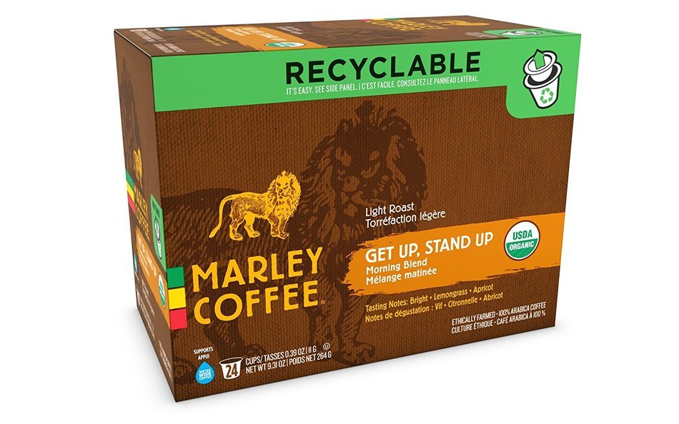 Marley Coffee, Lively Up!, Organic Espresso Roast, 24 Single Serve RealCups N24
