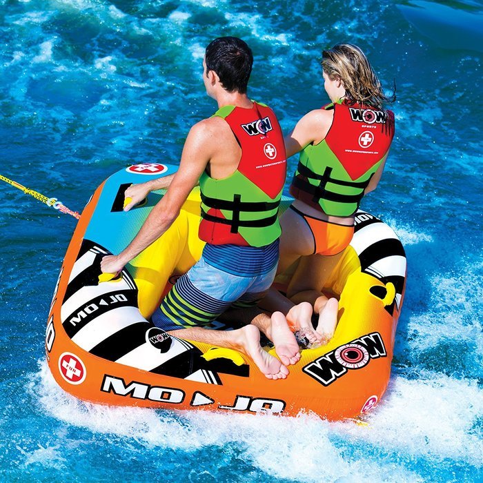 WOW World of Watersports, 16-1060, Mojo 1 or 2 Person Towable Tube, Front and Back Tow Points N2