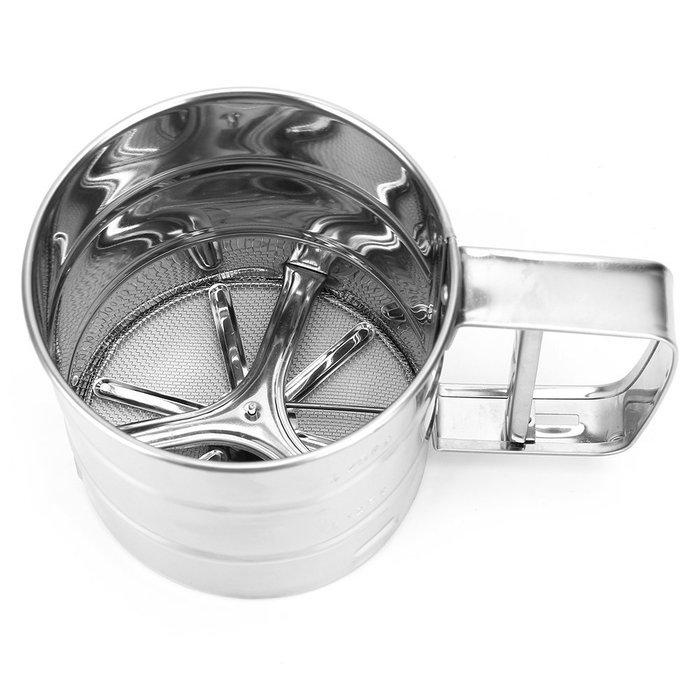 Loriver Stainless Steel 3 Cup Flour Sifter/ Sieve, Great for Sifting Flour, Confectioners Sugar, Cocoa Powder...
