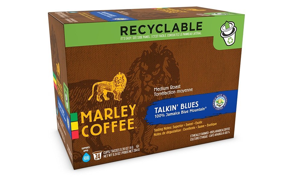 Marley Coffee, Lively Up!, Organic Espresso Roast, 24 Single Serve RealCups N28