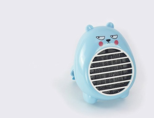 FU-FU Cute Safety Energy-saving Portable Heater Mini Household Office Desktop Household Electric Fan Heate (Blue)