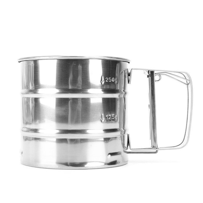 Loriver Stainless Steel 3 Cup Flour Sifter/ Sieve, Great for Sifting Flour, Confectioners Sugar, Cocoa Powder... N2