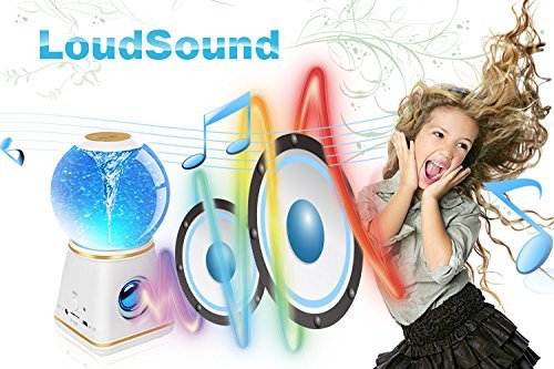 Kocaso Cyclone Water Dancing Globe Speaker with Bluetooth 4.0 (Wireless, 3 Color Dancing Water Speaker) - White N4