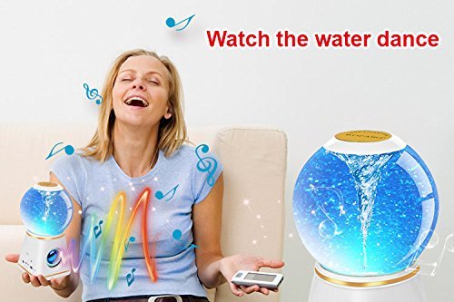 Kocaso Cyclone Water Dancing Globe Speaker with Bluetooth 4.0 (Wireless, 3 Color Dancing Water Speaker) - White N6