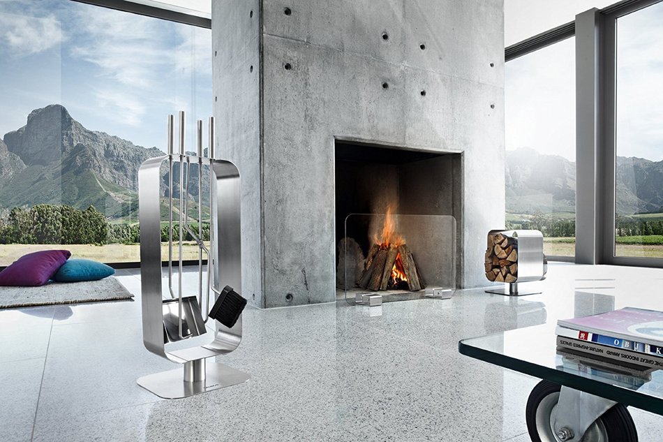 Blomus Glass Fireplace Screen