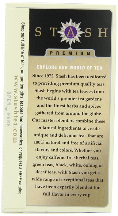 Stash Tea Decaf English Breakfast Tea, 18 Count Tea Bags in Foil (Pack of 6) N56