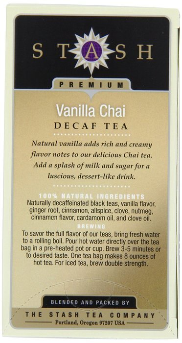 Stash Tea Decaf English Breakfast Tea, 18 Count Tea Bags in Foil (Pack of 6) N57