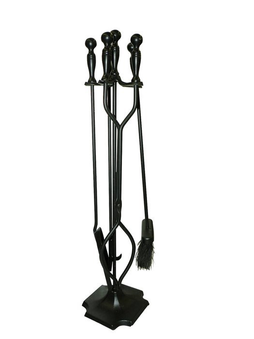 ShelterLogic 90390 5-Piece Fireplace Toolset, Black N2