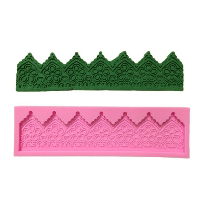 Yunko Lattice Lace Silicone Mould Fondant Sugar Mini Mold Craft Molds DIY Cake Decorating