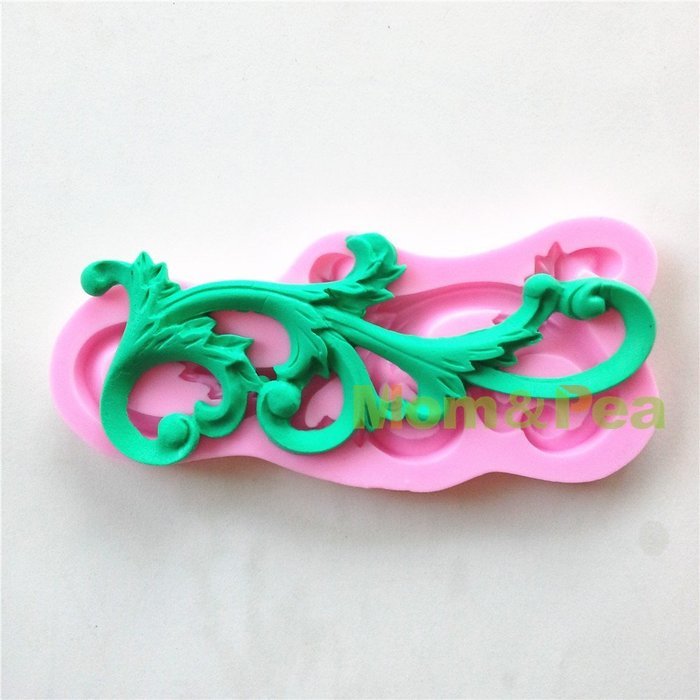 Mom&pea 0594 Silicone Mould for Fondant Cake Sugar Paste Cake Decoration 3d Cake Toppers Mold 13.2*5.8*0.8cm 48g N2