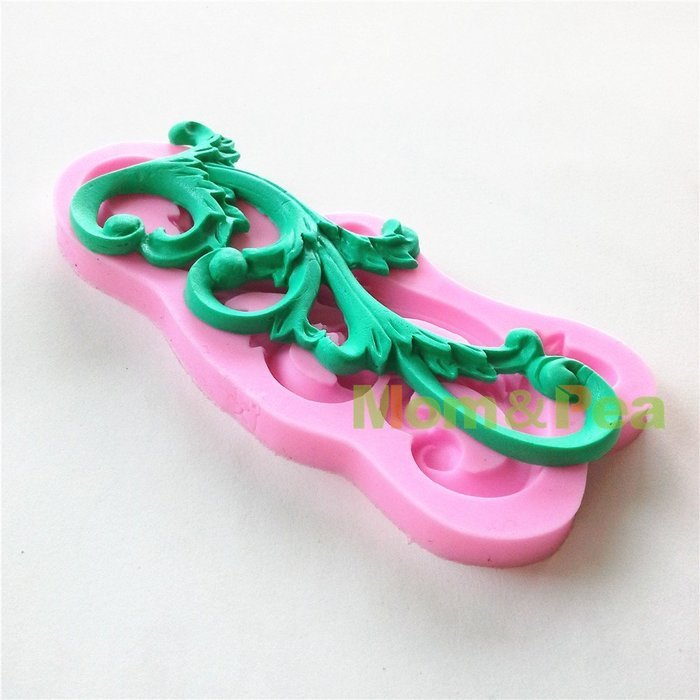 Mom&pea 0594 Silicone Mould for Fondant Cake Sugar Paste Cake Decoration 3d Cake Toppers Mold 13.2*5.8*0.8cm 48g N3