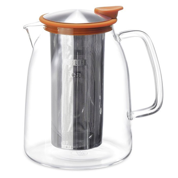 FORLIFE Mist Iced Tea Jug with Basket Infuser, 68-Ounce, Black Graphite N3