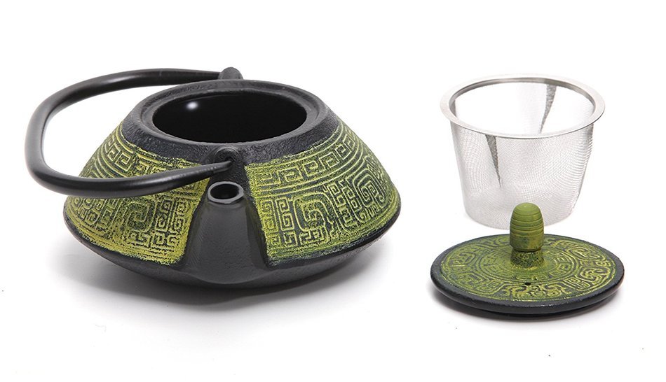 Guro Cast Iron Terracota Teapot 33 Ounce Tea Set (Turquoise) N14