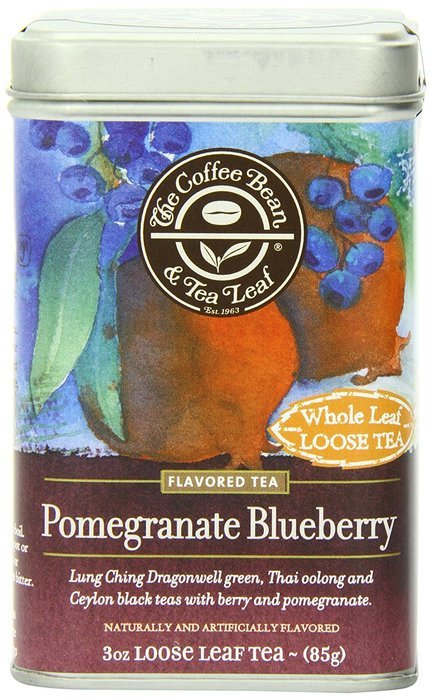 The Coffee Bean & Tea Leaf Pomegranate Blueberry Green, Oolong, Black Teas, 3 Ounce Loose Tea