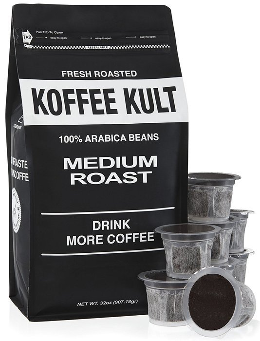 Koffee Kult Dark Roast Coffee Single Serve Capsules for Keurig K-cup Brewers 100% Arabica Coffee - Fair Trade... N3