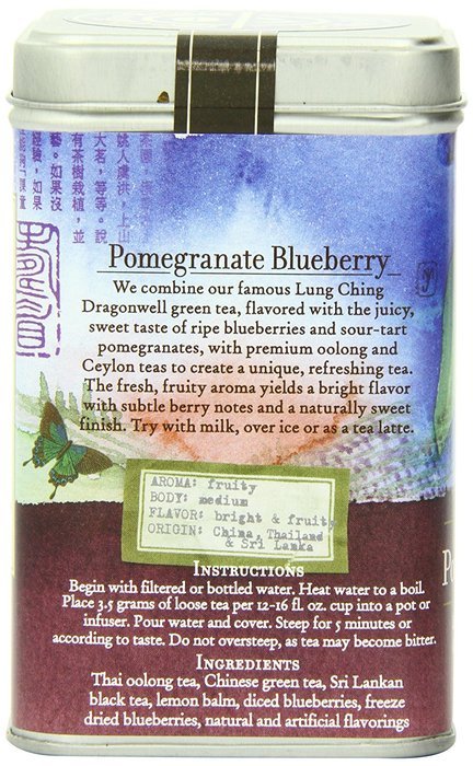 The Coffee Bean & Tea Leaf Pomegranate Blueberry Green, Oolong, Black Teas, 3 Ounce Loose Tea N3
