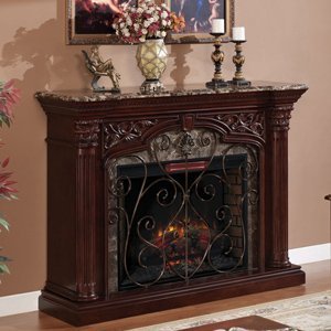 ClassicFlame Astoria Infrared Electric Fireplace Mantel in Empire Cherry - 33WM0194-C232