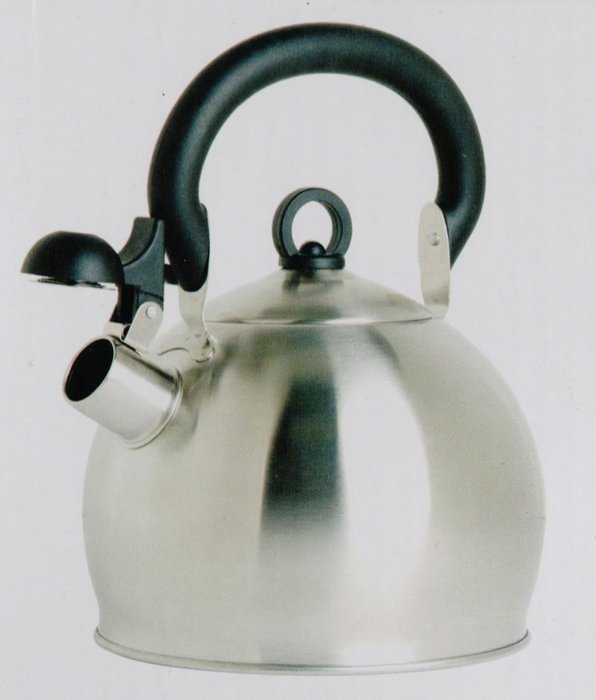 Gibson 2.22 Quart (2 Liter) Whistling Stainless Steel Tea Kettle, "Charlbury"