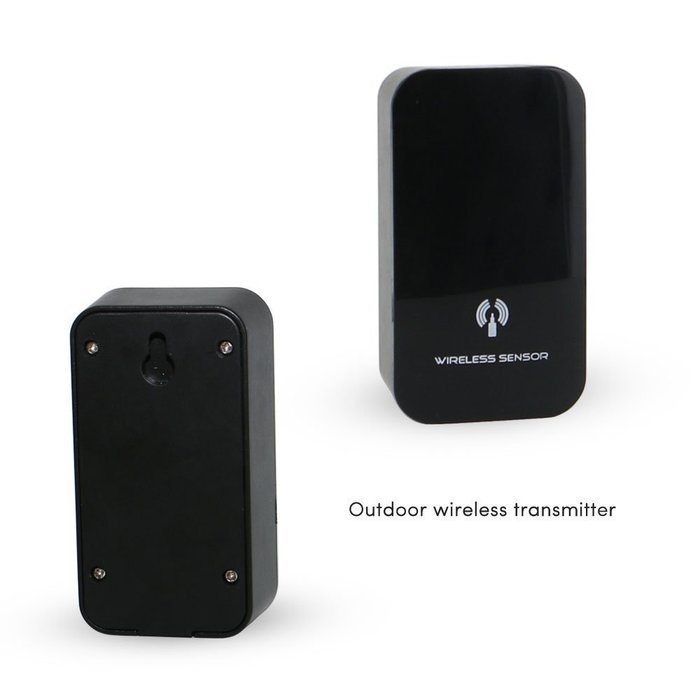 PowerLead Cwf PCF001 Wireless Weather Monitor Clocks with Remote Sensor Color Cobblestone Weather Station Support... N9
