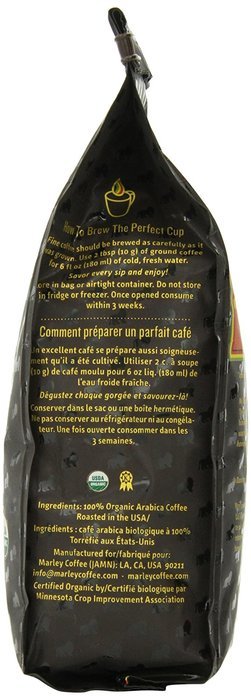 Marley Coffee, Organic One Love, Ethiopian YirgaCheffe, Ground Coffee, 8 Ounce N15