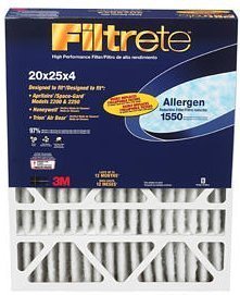 20x25x4, Filtrete Air Filter, MERV 11, by 3m