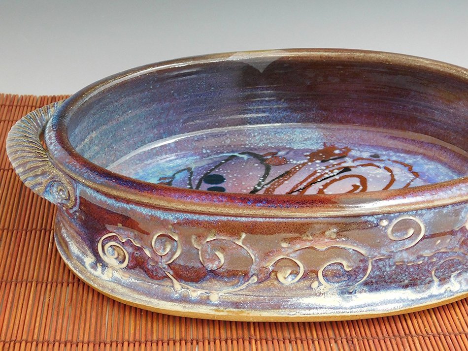 Baking/Casserole Dish, Wheel Thrown, Handmade N13