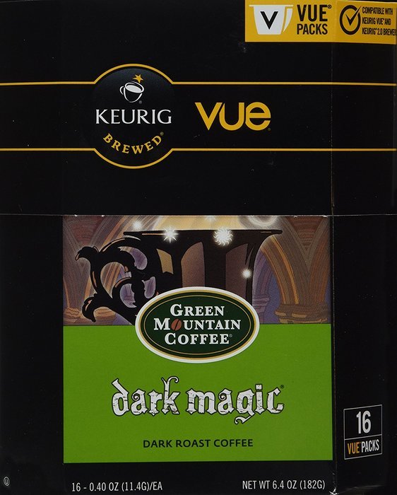 32 Count - Green Mountain Dark Magic Vue Cup Coffee For Keurig Vue Brewers N2