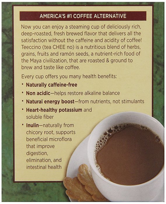 Teeccino Herbal Coffee, French Roast, Caffeine-Free, 25-Count Tea Bag N2