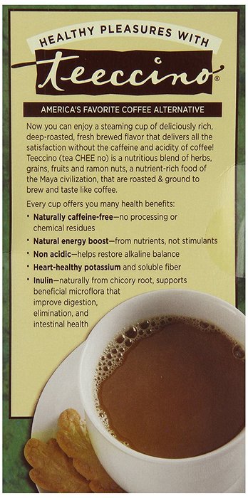 Teeccino Herbal Coffee, French Roast, Caffeine-Free, 25-Count Tea Bag N3