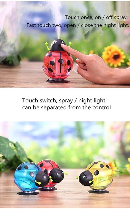 Happy-top Beatles Cool Mist Humidifier, 260ml Ultrasonic Whisper-quiet USB Portable Air Diffuser Purifier Atomizer... N16