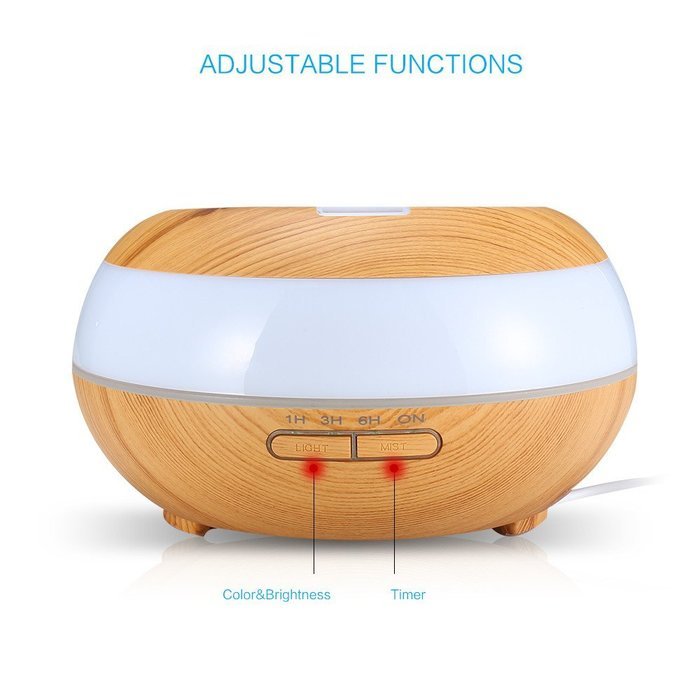 FLOVEME 300ml Aromatherapy Essential Oil Diffuser Personal Ultrasonic Cool Mist Humidifier with 7 Colors Changing... N4