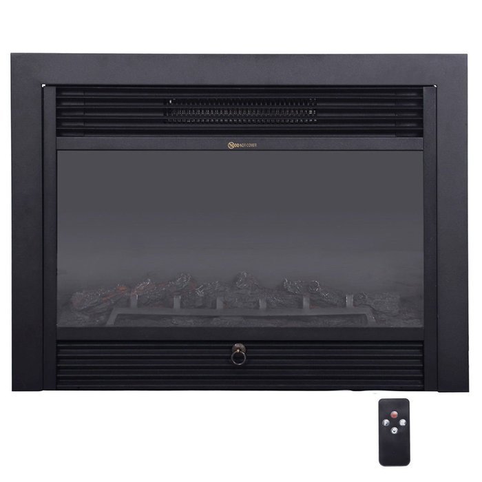 Tek Widget 28.5 Embedded Electric Fireplace Heater with Glass View N2