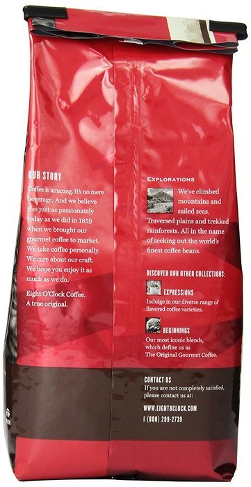 Eight O'Clock Colombian Peaks Whole Bean Coffee, 11-Ounce Bags (Pack of 6)