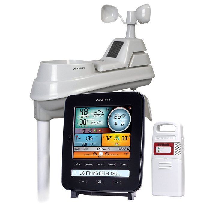 AcuRite 01022M Pro Weather Station with Lightning, Rain, Wind, Temperature, Humidity & Weather Ticker N2