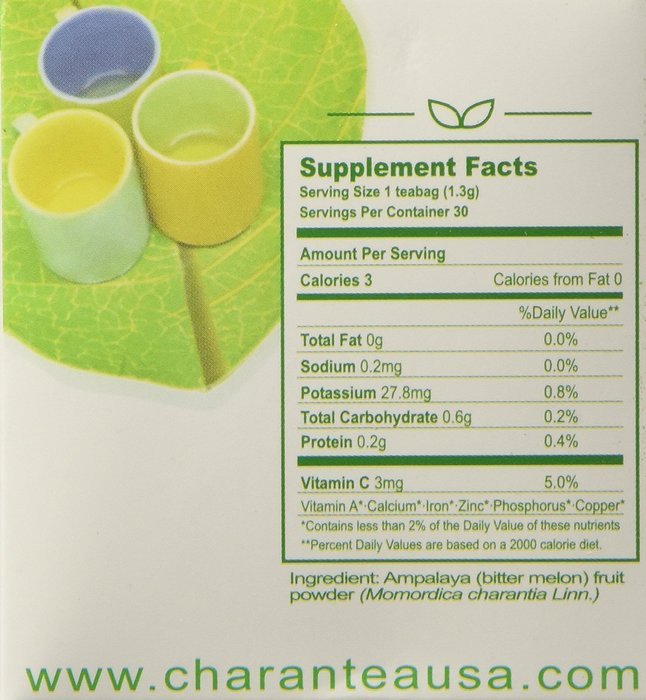 CHARANTEA TEA,BITTER MLN,DIABETES, 30 BAG N2