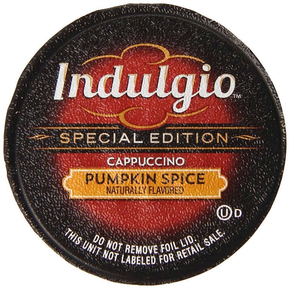 Indulgio Pumpkin Spice Cappuccino Special Edition for Keurig K-Cup Brewers, 12 Count (Pack of 6) N22
