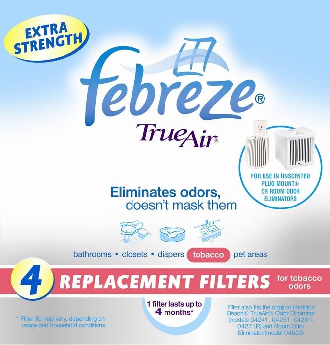 Hamilton Beach Febreze Odor Removal Filter for Tobacco , 4-pack