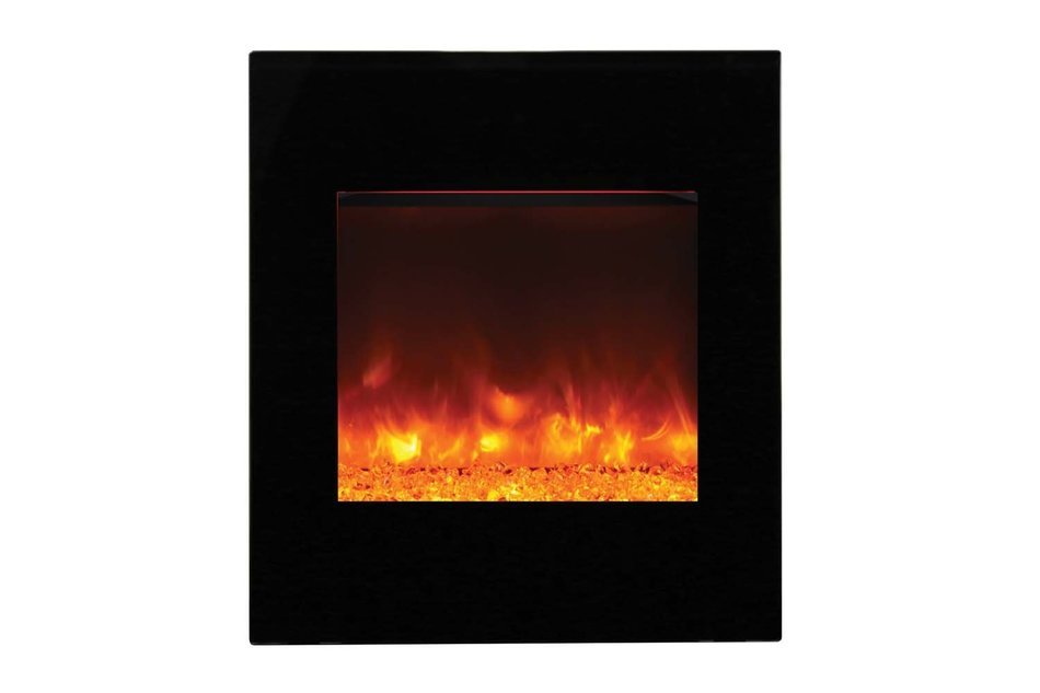 Amantii WM-BI-2428-VLR-BG Zero Clearance Series Built-In Electric Fireplace with Ember Media Kit, 18 Inch